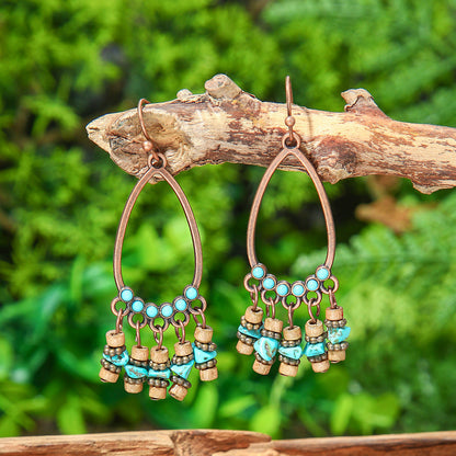 Vintage Geometric Earrings Set Bohemian Style