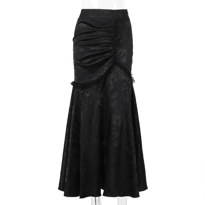 Asymmetrical Mermaid Hem Bodycon Dress Elegant Lace Detail