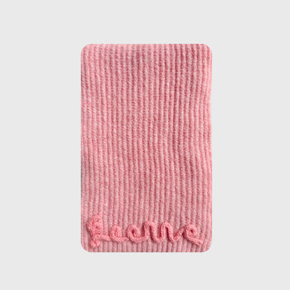 3D Handmade Crochet Letter Solid Color Scarf for Women