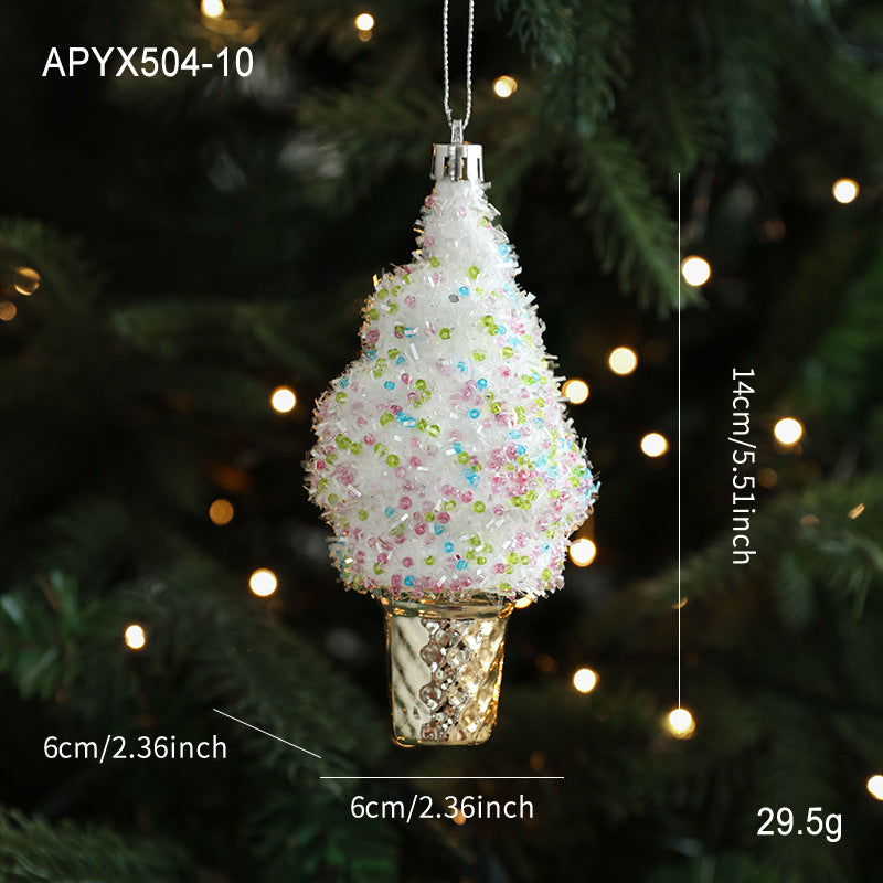 Sparkly Cartoon Charm Christmas Hanging Ornament