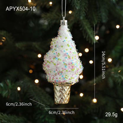 Sparkly Cartoon Charm Christmas Hanging Ornament