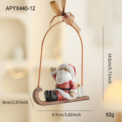 Colorful Resin Christmas Cartoon Hanging Ornament