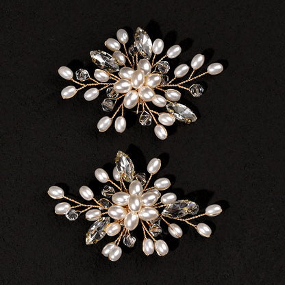 Trendy Handmade Pearl Rhinestone Shoe Clips