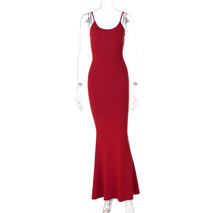 Casual Sleeveless High-Waisted Maxi Dress