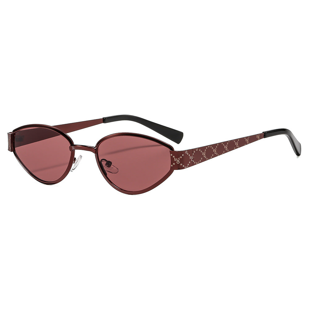 Retro Cat Eye Sunglasses Stylish Metal Frame UV400 Protection