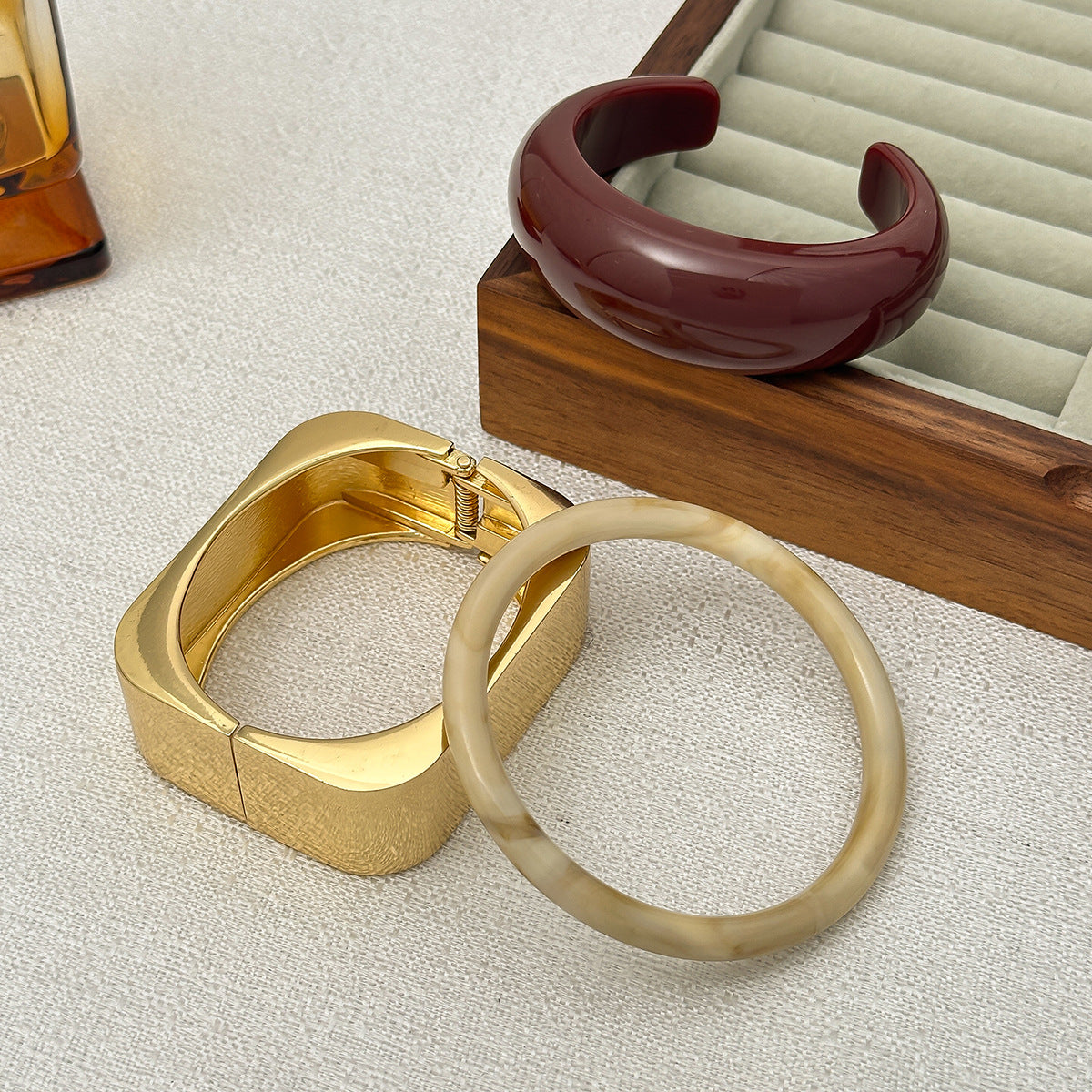 Trendy Metal Square Wide Cuff Bracelet for Women