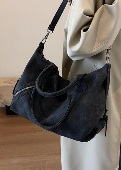Leather Shoulder Bag Vintage Style With Multiple Compartments