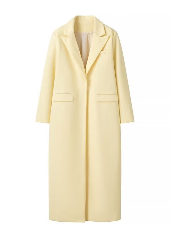 Longline Wool Coat Structured Tailored Fit