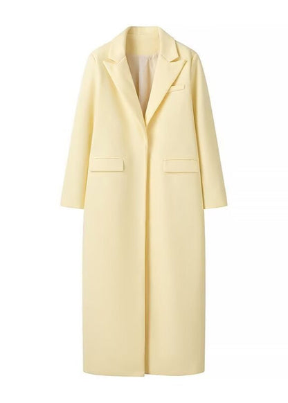Longline Wool Coat Structured Tailored Fit