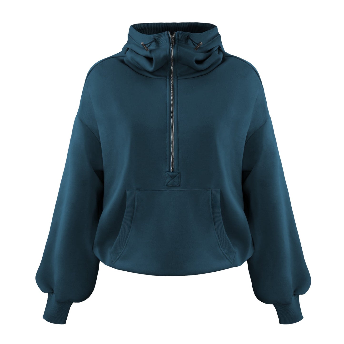 Trendy Color Block Hooded Sweatshirt Comfortable Casual Top