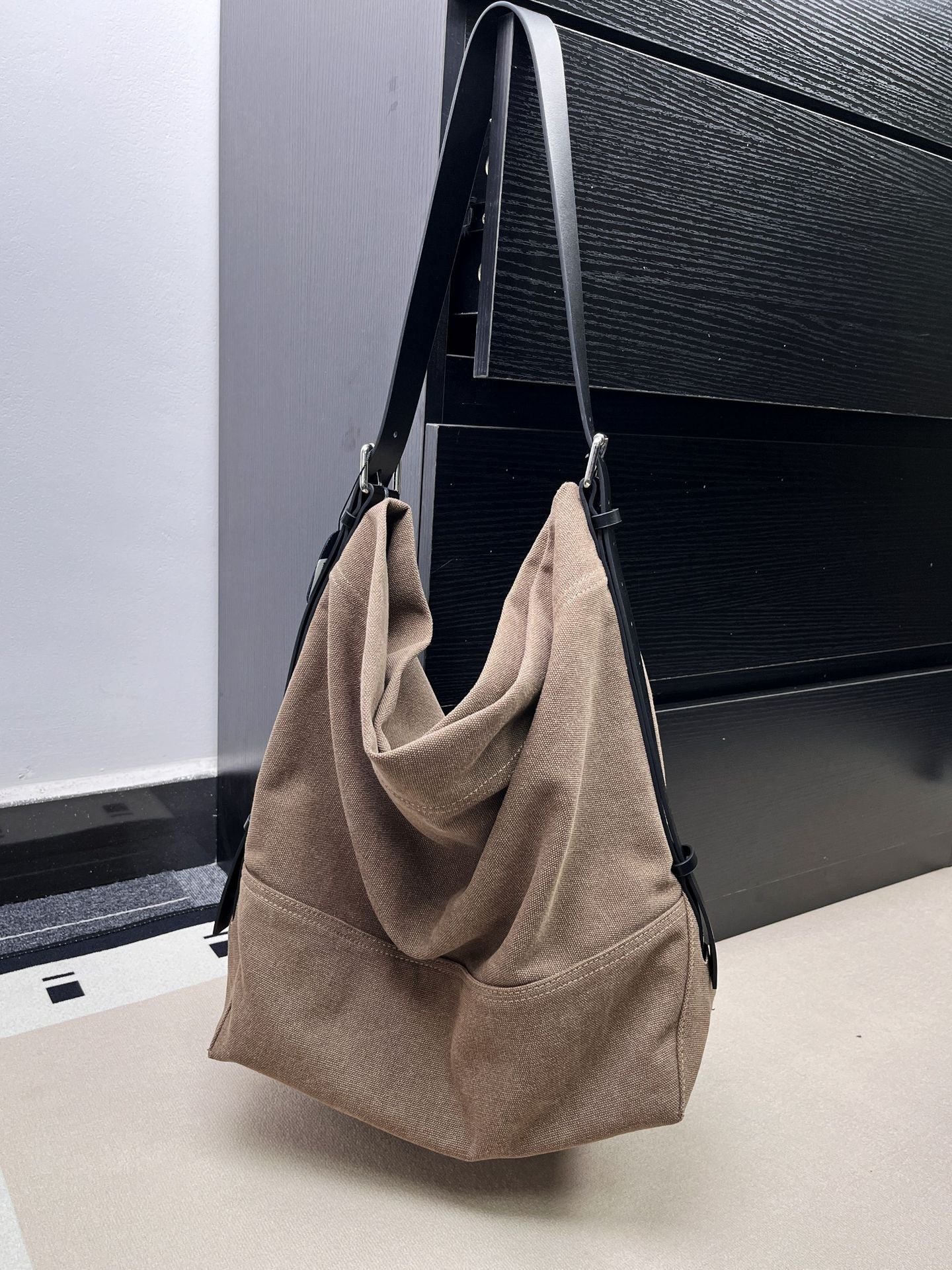 Large Capacity Canvas Tote Slouchy Shoulder bag