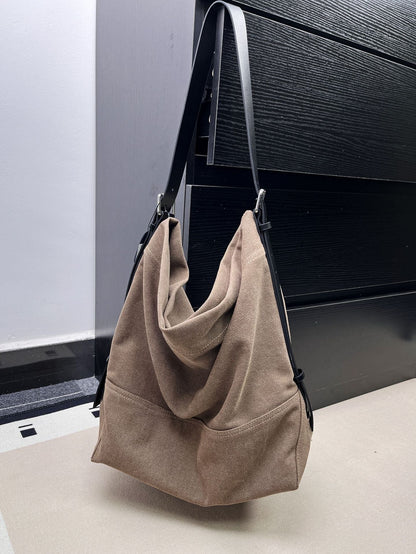 Large Capacity Canvas Tote Slouchy Shoulder bag