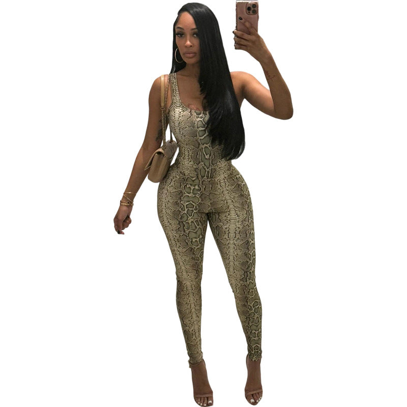 Sexy Open Back Jumpsuit Set For Women
