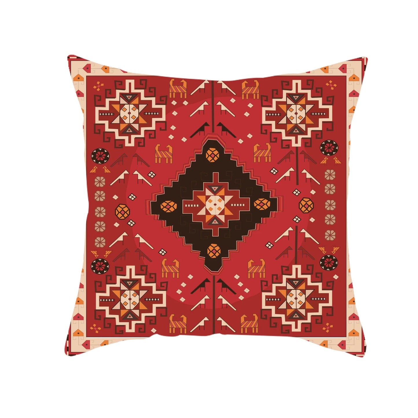 Retro Bohemi Dutch Velvet Square Pillow Cover Cushion Car Sofa Bed Sleeping Throw Pillow Customization