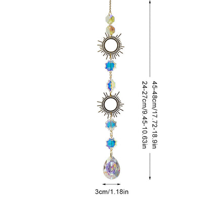 Colorful Sun Moon Hanging Crystal Decoration