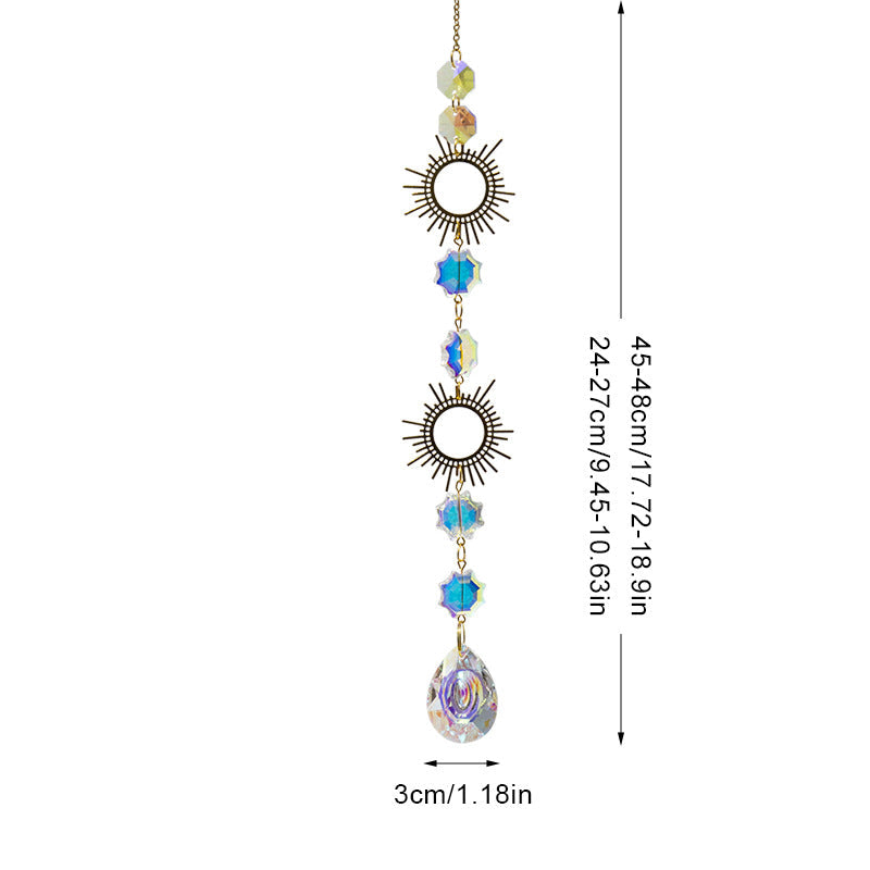 Colorful Sun Moon Hanging Crystal Decoration