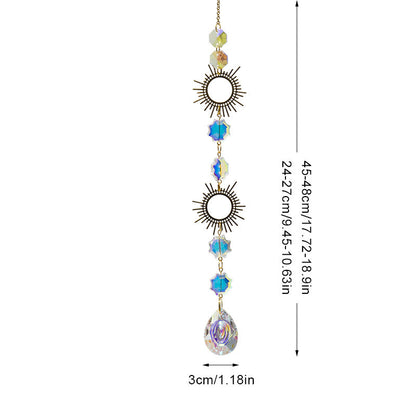 Colorful Sun Moon Hanging Crystal Decoration