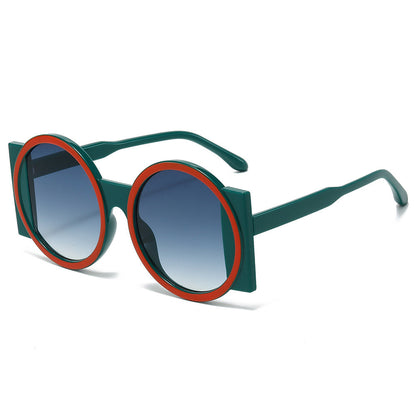Round Frame Colorful Sunglasses Trendy Fashion Glasses
