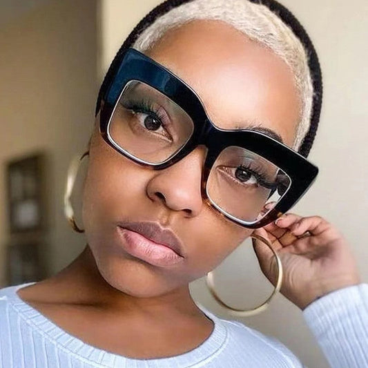 Trendy Large Frame Cat Eye Blue Light Blocking Glasses