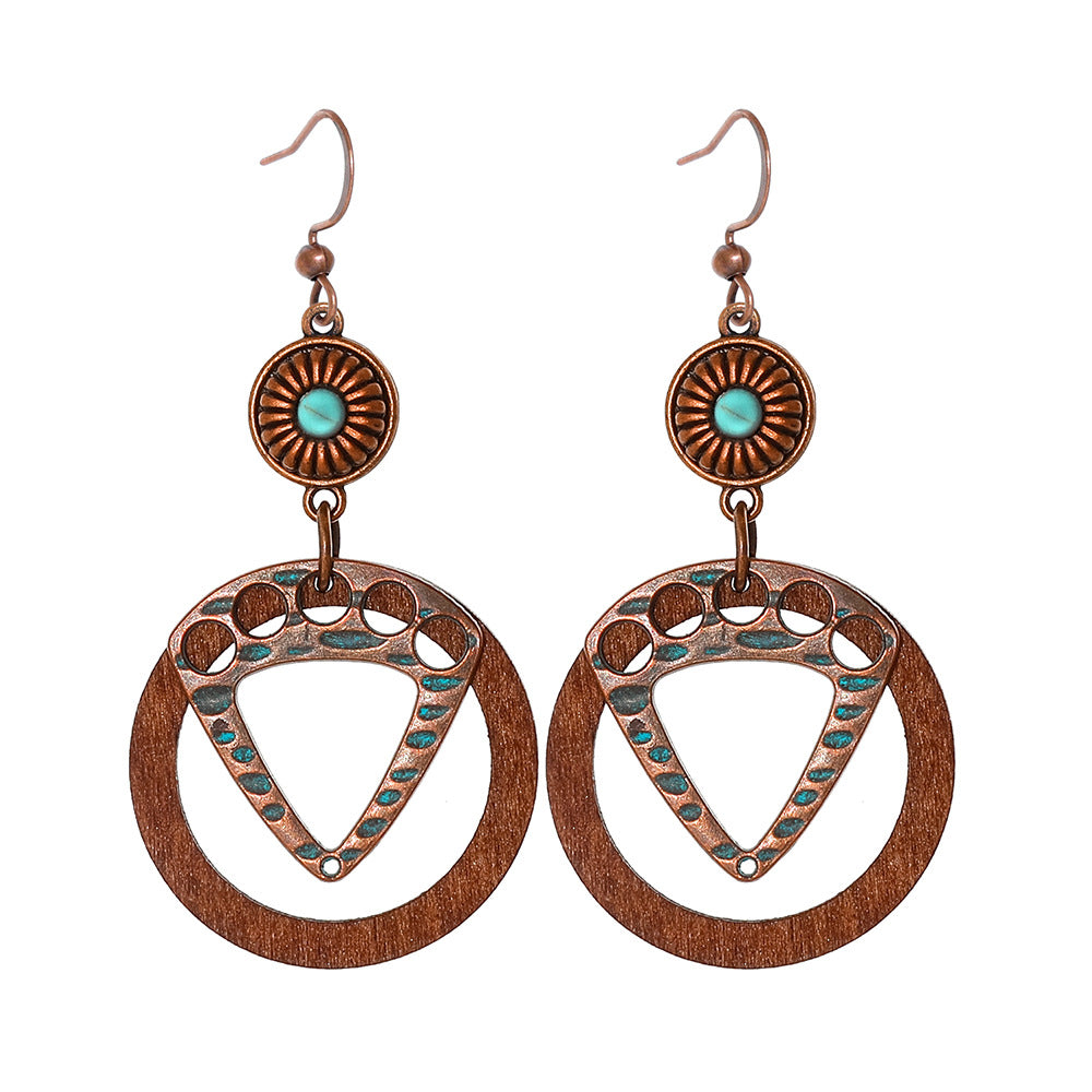 Bohemian Vintage Inspired Earrings with Feather and Tassel Elements