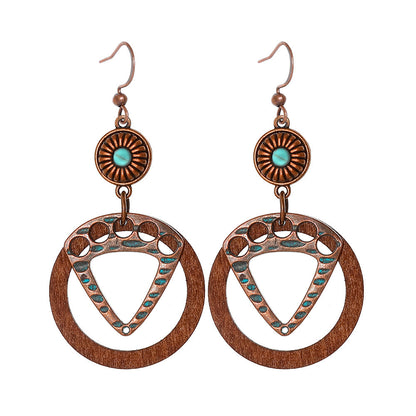 Bohemian Vintage Inspired Earrings with Feather and Tassel Elements