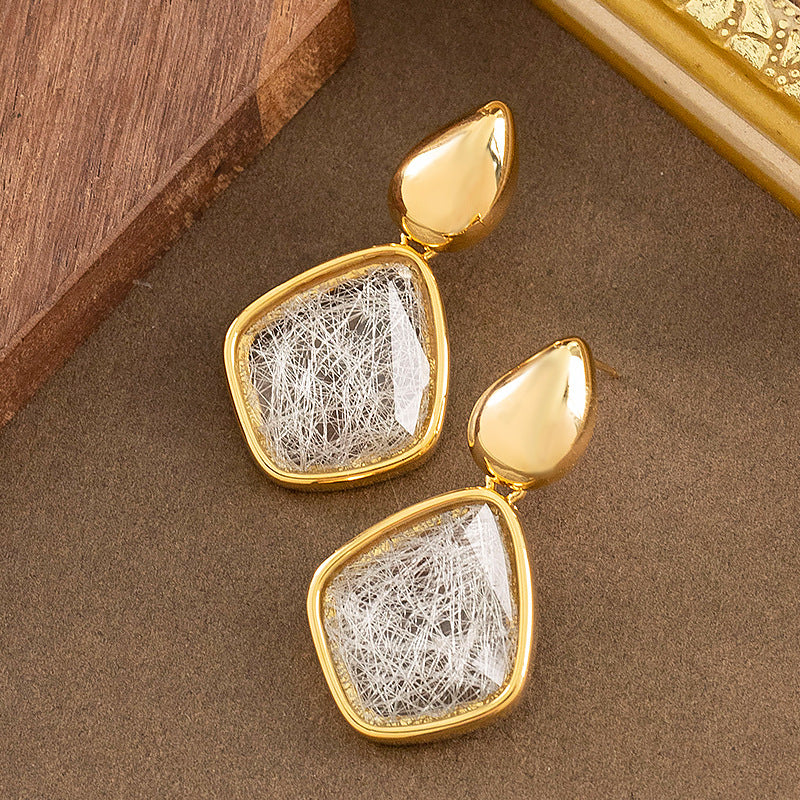 Geometric Acrylic Resin Earrings Stylish Casual Earrings For Women