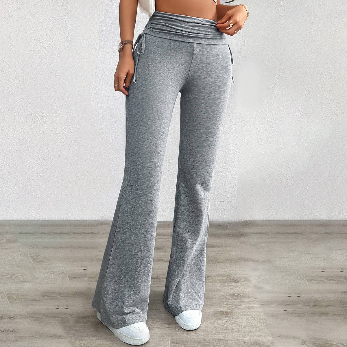 Comfortable Slim Fit Solid Color Trousers
