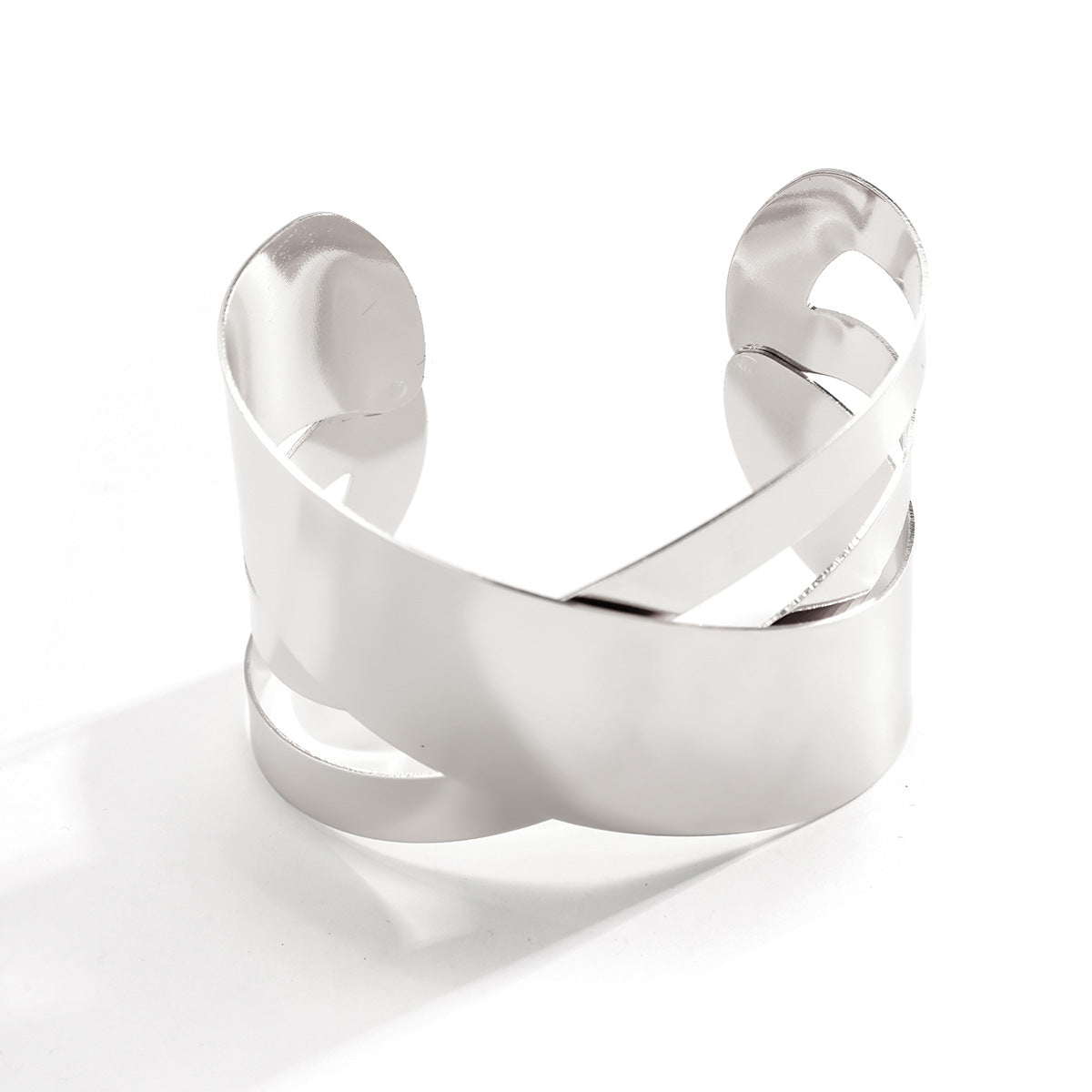 Geometric Cutout Metal Cuff Bracelet Trendy Fashion Jewelry