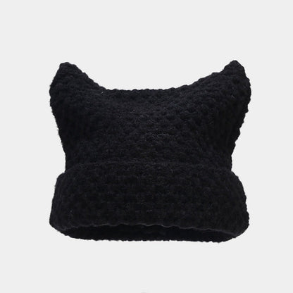 Stripe Cute Contrast Color Knit Beabie