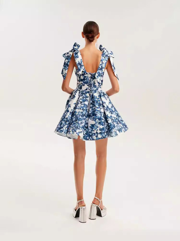 Off-Shoulder Chiffon Dress Elegant Casual Evening Gown