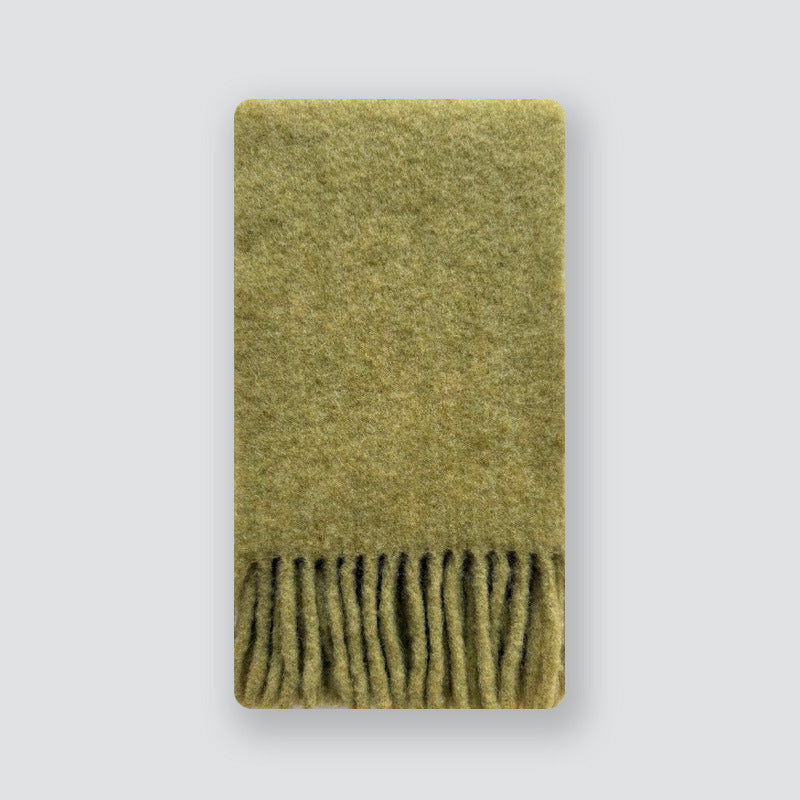 Alpaca Blend Scarf with Fringe - Elegant All-Season Accessory