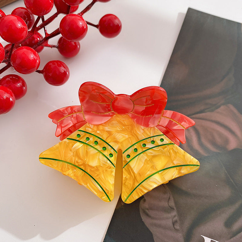 Cute Jingle Bell Christmas Tree Hair Clip