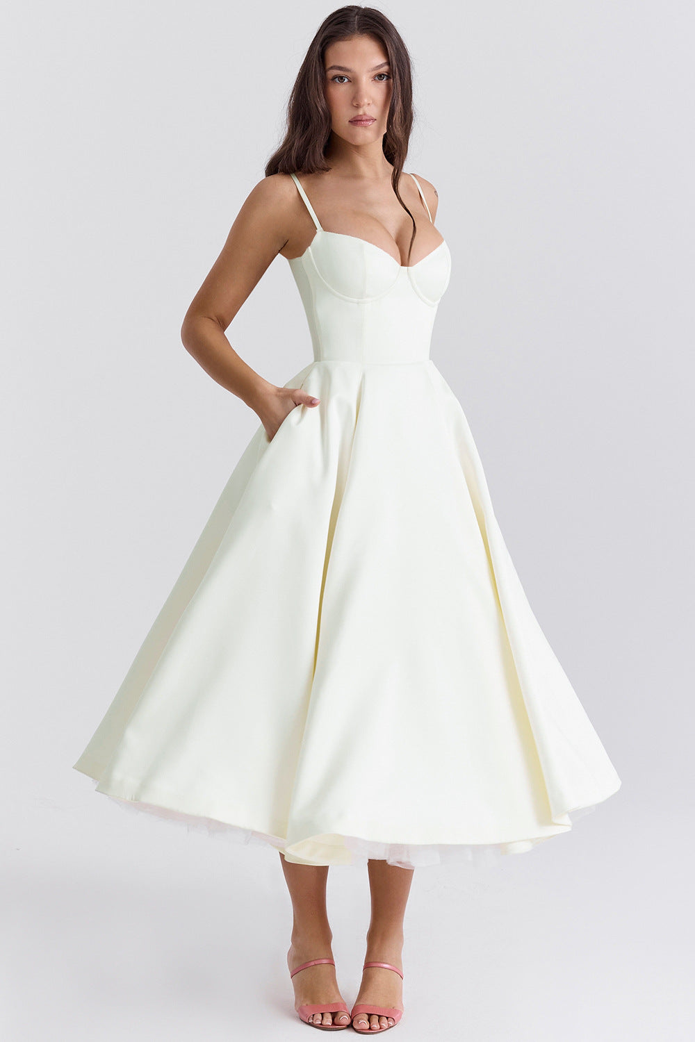 Layered Sweet Spaghetti Puffy Party Dress