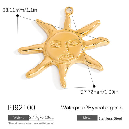 Stainless Steel DIY Enamel Pendant Accessories - 18K Gold Color Retention