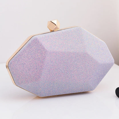 Fashionable Irregular Evening Clutch Bag PU with Pastel Colors