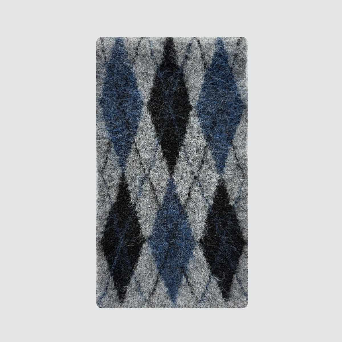Wool Blend Geometric Knit Scarf Soft Winter Neck Warmer