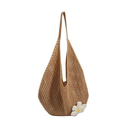 Trendy Woven Tote Bag Casual Chic Handbag