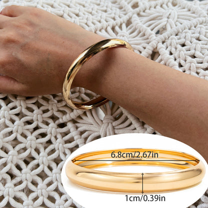 Bold Geometric Metal Cuff Bracelet Stylish Accessory