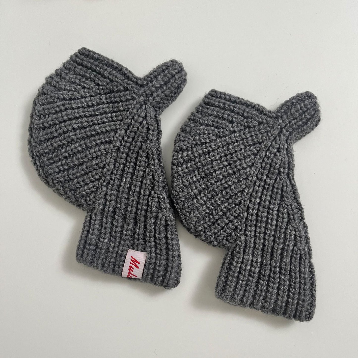 Solid Color Fingerless Touchscreen Knit Gloves