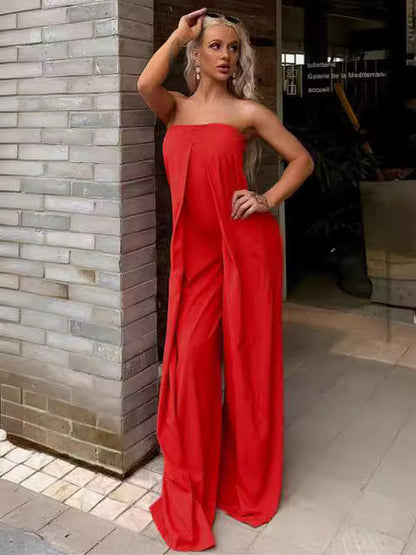 Elegant Off-Shoulder Jumpsuit for Women in Polyester