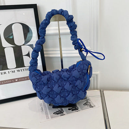 Chic Puffed Women's Shoulder Bag Trendy Nylon Crossbody Bag