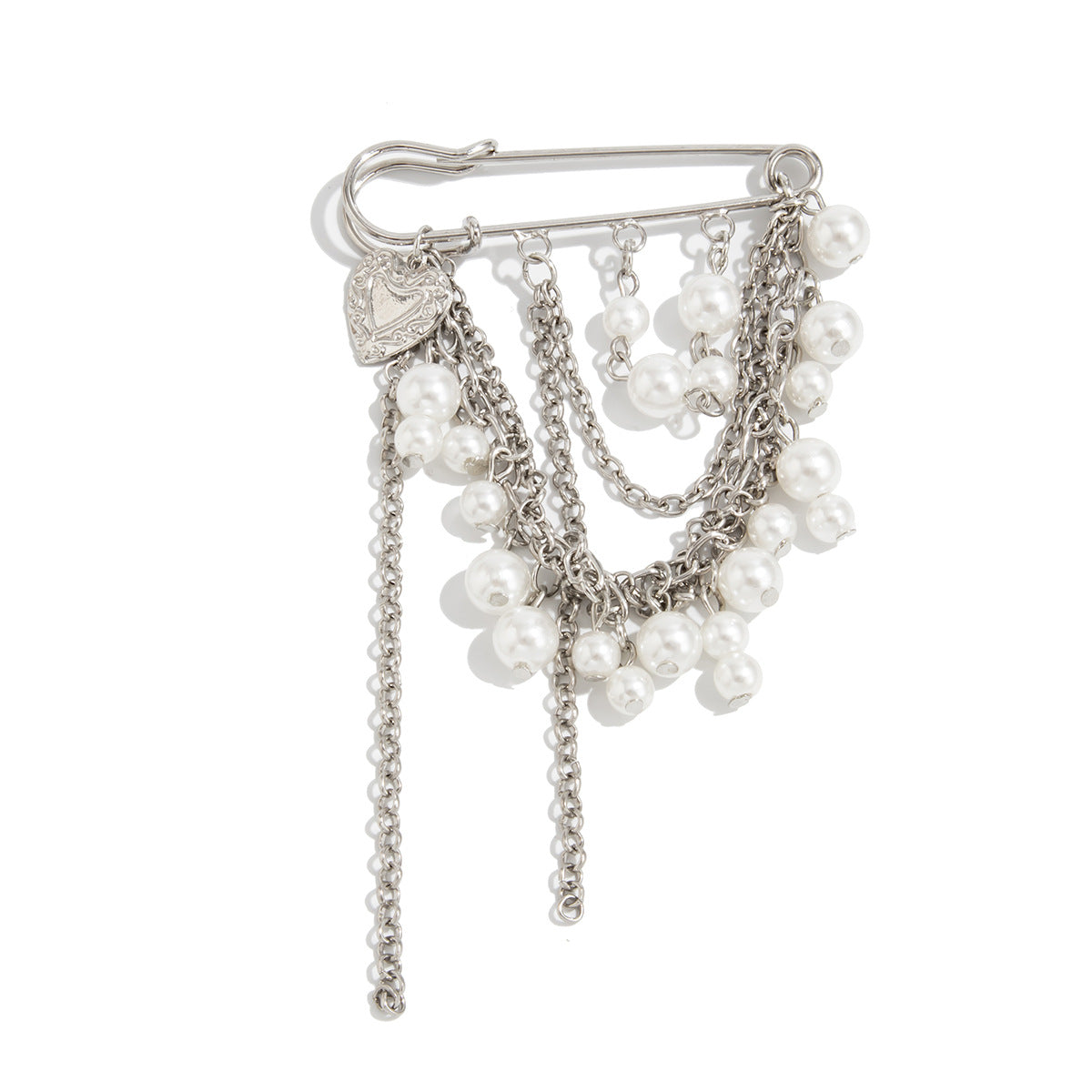 Trendy Faux Pearl Tassel Ankle Bracelet Decorative Brooch