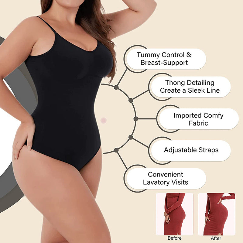 Seamless Body Shaping Bodysuit With Backless Design