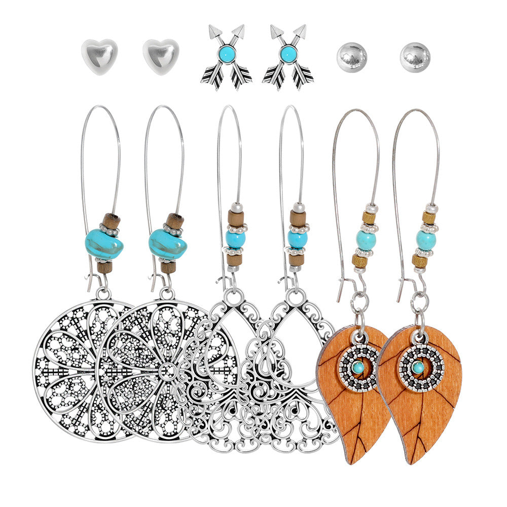 Bohemian Vintage Hollow Circle Earrings for Women