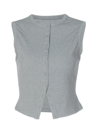 Fashionable Street Style Cardigan Knitted Vest for Women