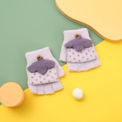 Cute Cartoon Fleece Gloves for Kids and Adults