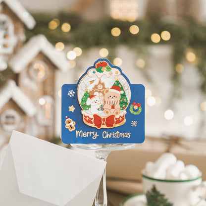 Cute Gold Foiling Christmas Greeting Card