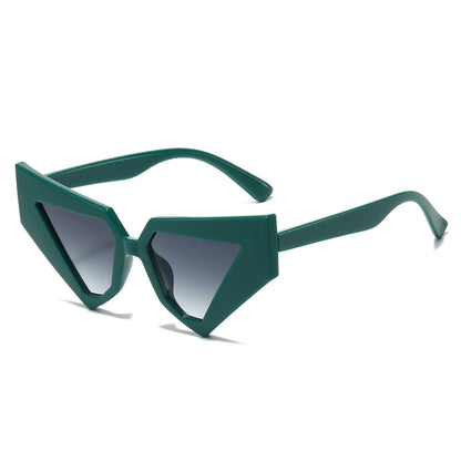 Trendy Geometric Sunglasses UV400 Gray Lenses