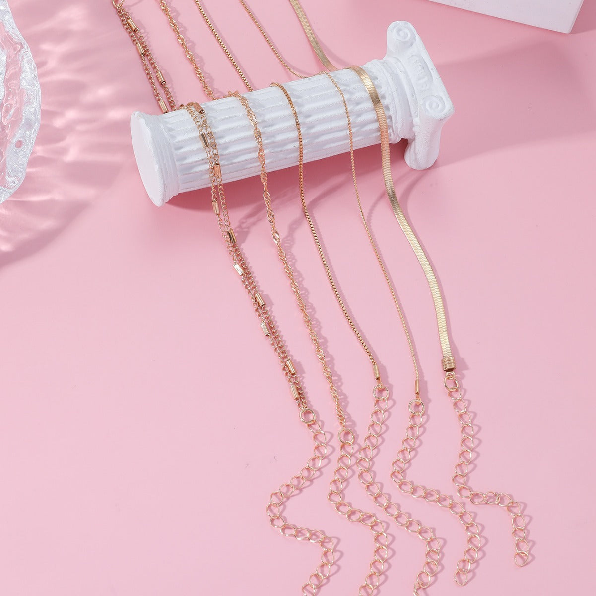 Simple Twist Anklet Set