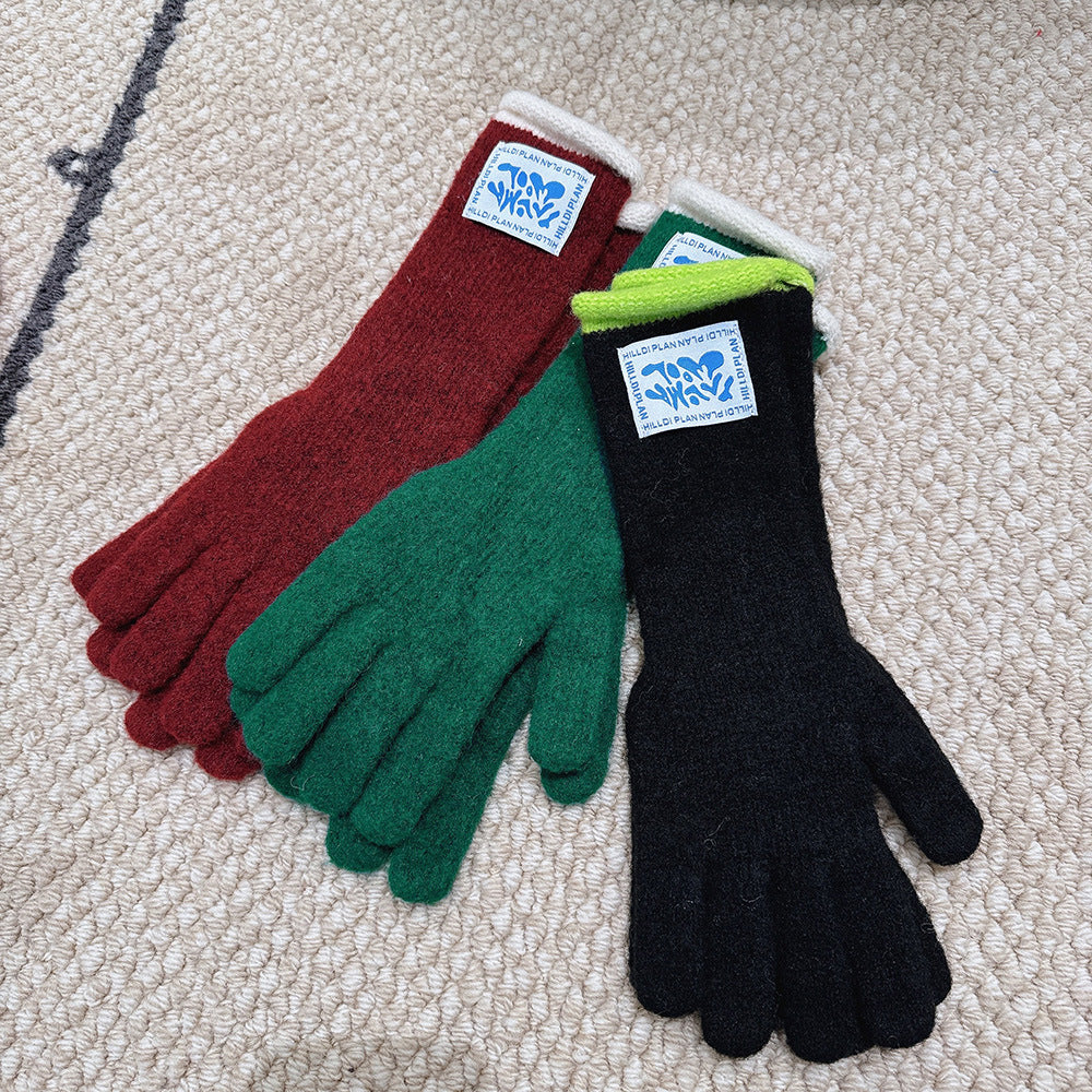 Winter Thermal Soft Touchscreen Wool Long Gloves